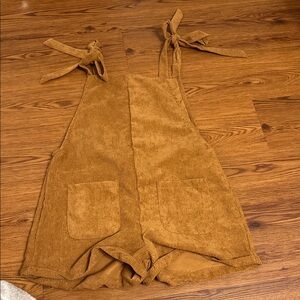 SHEIN Tan Corduroy Jumpsuit